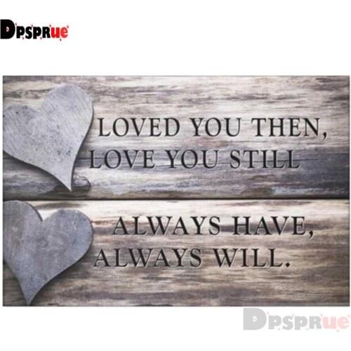 Dpsprue Full Square/Round Drill 5D DIY Diamond Painting "Love" Diamond Embroidery Cross Stitch 3D Decor Gift DF103