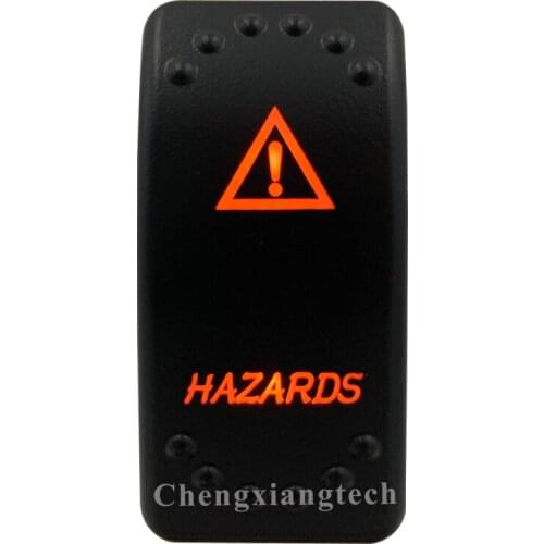 Orange Led Light - Car Boat Caravan Marine Rocker Switch- Laser Eatched- Hazards - for Carling ARB NARVA 4X4 -Waterproof