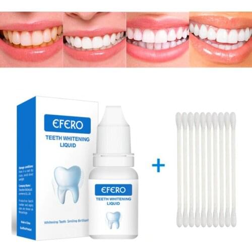 Efero 10ml Teeth Whitening Serum Remove Plaque Stains Brighten Tooth Adult Oral Hygiene Cleaning Serum Bleaching Essence