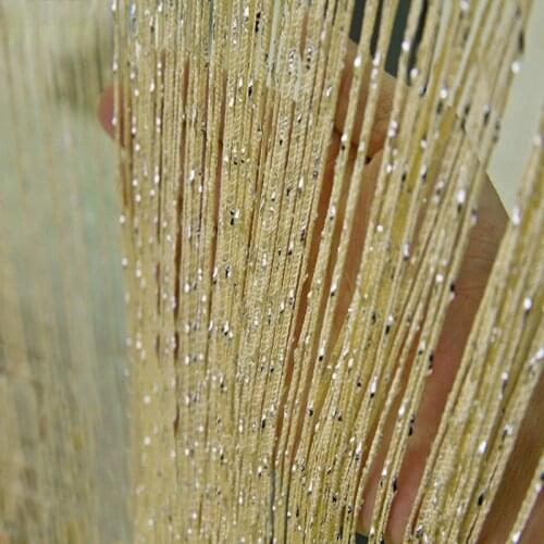 Pa.an Glitter Curtain Silver String Shining Beads Tulle Window Valance Door Wall Decorative Home Wedding Parties Celebration