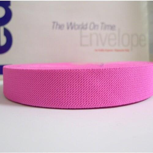 12 Meters 1" 25mm Wide #A4 Medium Pink Color Suspender Elastic Webbing Great For Pacifier Clips