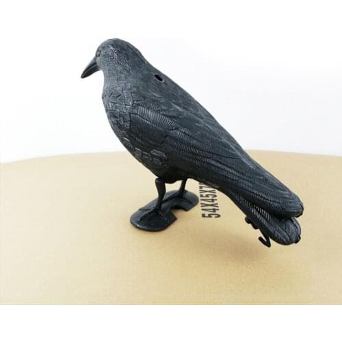 Garden Decors Lifelike Crow Decoys Raven Decoying Yard Scarer Shooting