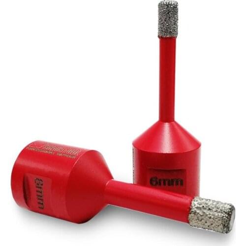 SHDIATOOL Dia6/8mm Vacuum Brazed diamond drilling core bits porcelain tile ceramic drill bits M14 Hole Saw granite marble Crown