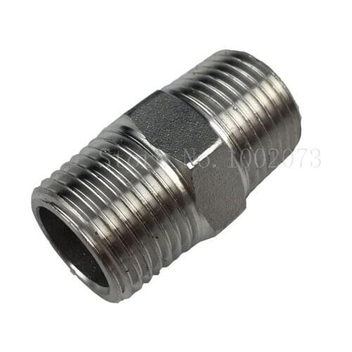 Hex Nipple - 1/2"NPT, Double Thread Nipple, Stainless Stel 304, Brewer beer Hardware for brewing