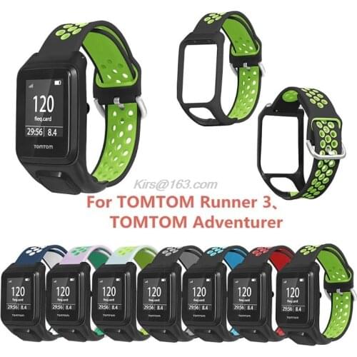 Silicone Wrist Strap Watchband Bracelet Replacement for Tomtom Runner 3/Adventurer/Golfer 2/Runner 2 Cardio/Spark 3 Music Smart