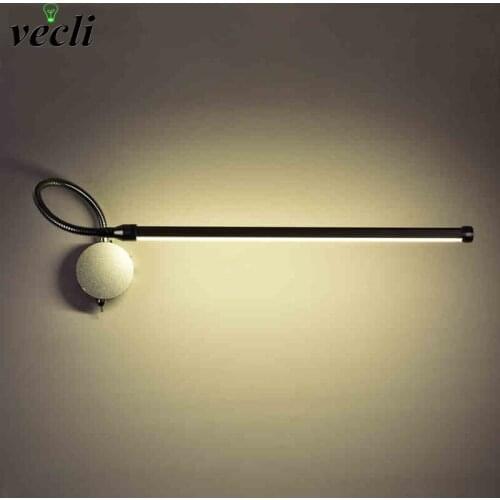 New Flexible Hose 9W LED Reading lamp Wall mount study lights switch bedside bedroom LED mirror light dress table lighting bra