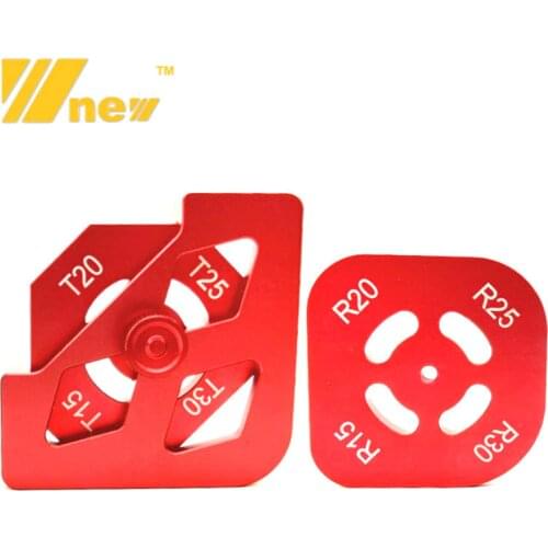 Arc / T Corner Radius Quick Jig Router Trimming Corner Gauge Aluminum Alloy Angle Locator Template Woodworking Tools Kit