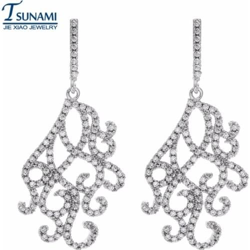 In 2018 New,elegant fashion AAA cubic earrings Exaggerated for female miniature inlaid with zircon ear nail Stud Earrings ER-088