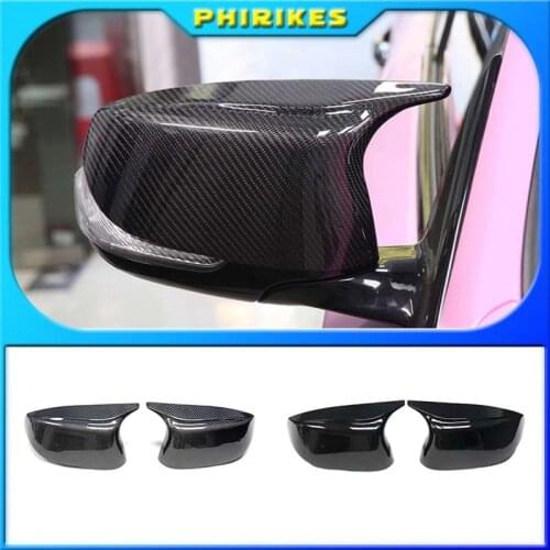 Car Side 2pcs Glossy Painted Bright Black for Infiniti Q50 Q60 Q70 SQ50 XQ30 2014-2020 Rearview Mirror Cover Caps