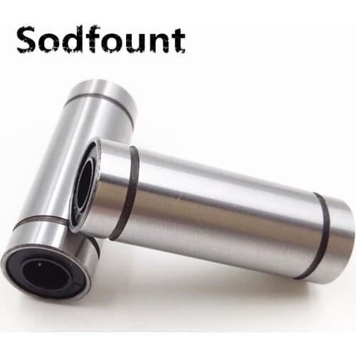 2pc LM6LUU LM8LUU LM10LUU LM12LUU LM16LUU LM20LUU LM25LUU LM30LUU long type 8mm linear ball bearing CNC parts for 3D printer