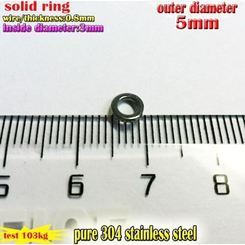 2019 fishing solid ring Size 0.8*3mm*5mm Quantity 200pcs/lot Fishing accessories the best quality 304 stainless steel
