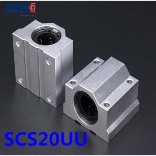 2021 Limited Hot Sale Linear Rail Axk Cnc Router Parts Fast Shipping Sc20uu Scs20uu 20mm Linear Ball Bearing Slide Unit Block
