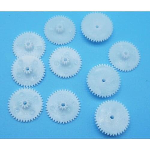 40102B 0.5M Double Gears Module 0.5 40 Teeth + 10 Tooth Plastic Gear Toy Accessories