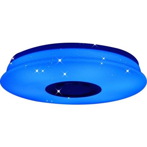 72W Music LED Ceiling Light Lamp RGB Flush Mount Round Starlight Music with bluetooth Speaker Dimmable Color Changing Light