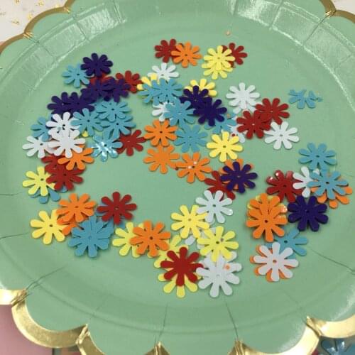 15g Flower Confetti Sequin Sprinkles Birthday Party Wedding Decoration Sparkle Multicolor Flower Floret Table Confetti Supply