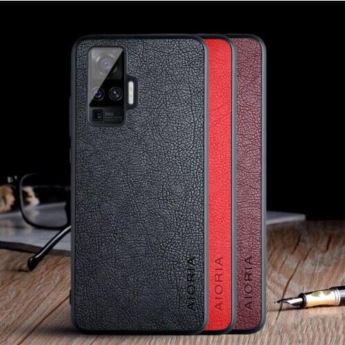 Case for Vivo X50 Pro 5G funda luxury Vintage Leather skin capa tpu hard cover for vivo x50 pro case coque