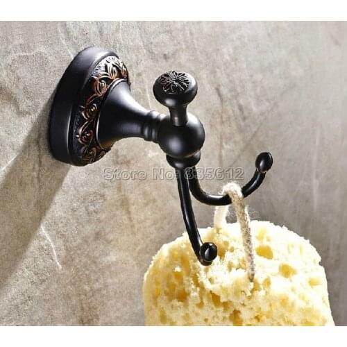 Black Oil Rubbed Bronze Bathroom Hooks Hats/ Clothes/ Towel Hook Rack Hangers Wba467