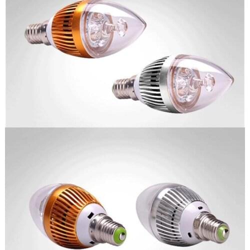 CE&Rohs E14 + E12+E27 base fitting Dimmable 3x3w 9w AC85-265V warm / cold white LED candle bulb corn light DHL Fedex