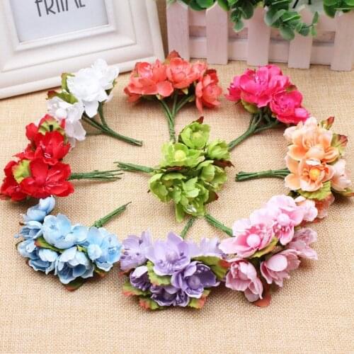 11Colors DIY plum blossom sakura peach blossom flower wreath accessory garland decoration candy box accessory floral flower