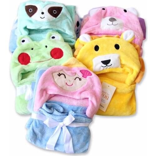 Baby Blankets Soft Fur Hooded Cartoon Bath Cloak Towel Infant Swaddle Stroller Wrap Newborn Bedding Sleepsake Blankets
