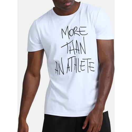 Breathable short sleeve T-shirt outdoor top letter round neck mens Yoga Fitness suit Quick Dry Compression Sport T-Shirts V069