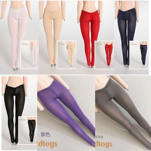 17 Colors In Stock 1/6 Scale Soldier Stretch Tights Leggings One-piece Leggings Siamese Stockings Model for 12 inches Body