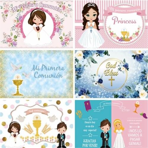 Yeele Photocall First Communion Backdrop God Bless Party Decor Baby Portrait Photography Photographic Background Photo Studio