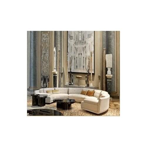 Circular arc 5 people sofa semi-round sofa fashion luxury simple technology cloth