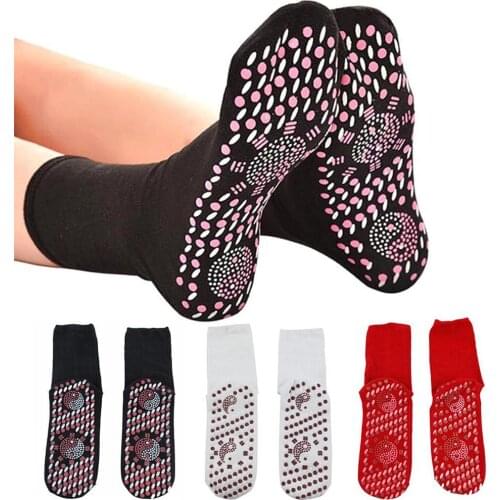 Sports Massage Socks Comfortable Breathable Tourmaline Magnet Therapy Massager Winter Self-Heating Health Foot Care Socks