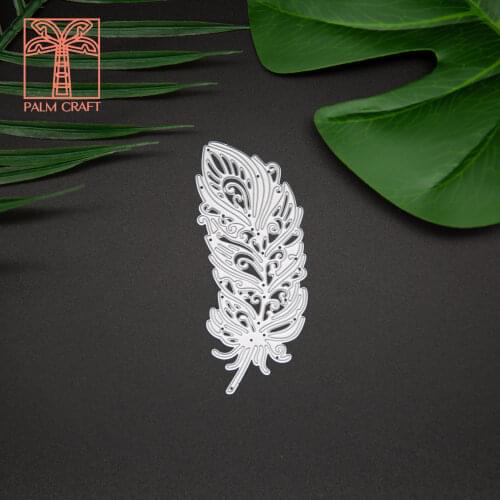 Feather metal die cutting dies 2020 DIY die cutter for Scrapbooking & Stamping greeting Card making Crafts embossing stencil