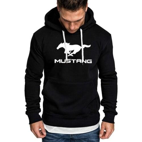 Hoodies Men Mustang Car Logo Print Sweatshirt Spring Autumn Men Hoodie hip hop harajuku Fashion Casual Hoody Fleece tracksui