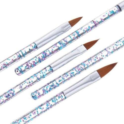 Nail Crystal Carved Pen Sequin Rod Nail Brush Set Beauty Nail Art Manicure Brushes For Natural Fake And Acrylic Nails Makeup