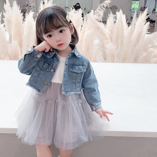 Girls Outfits Two - Piece Embroidered Denim Skirt for In Autumn 2020 New Korea Toddler Cloths