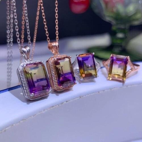 Natural Amethyst Jewelry Set,Beautiful color, delicate. It has collection value. 925 Sterling silver. Size adjustable