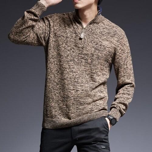 2020 New Fashion Brand Sweater Men Pullovers Warm Slim Fit Jumpers Knitwear Turtleneck Autumn Korean Style Casual Mens Clothes