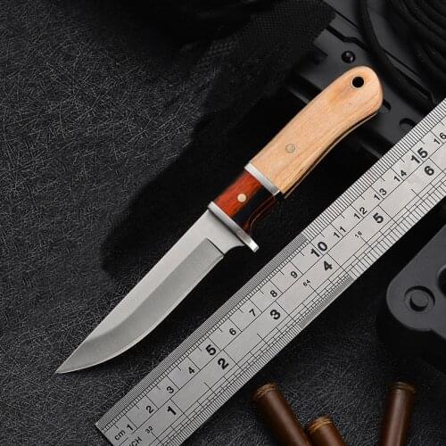 6.30'' Fixed Blade Knife Self-defense Outdoor Survival Tactical Hunting Knife Small Straight Knives With Sheath EDC Camping Tool