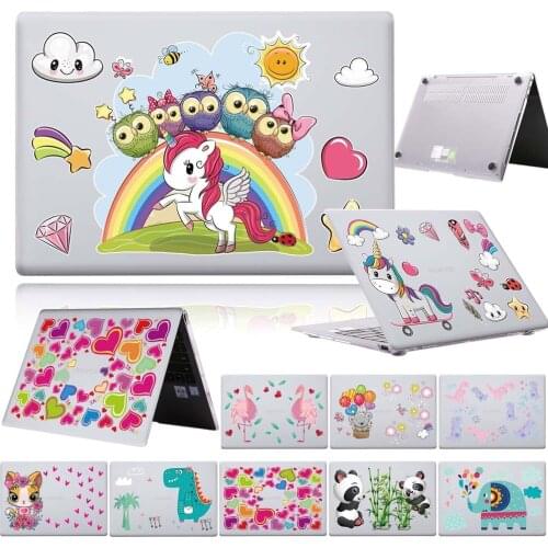 Anti-fall Laptop Case for Huawei MateBook X 2020/MateBook (14/D14/D15)/MateBook 13 AMD 2020 Shockproof Cute Cartoon Cover Case
