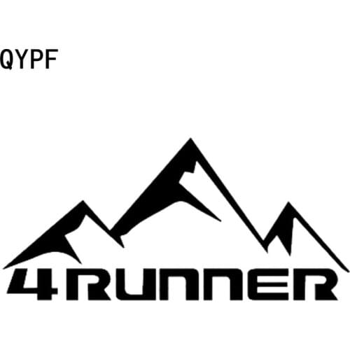 QYPF 18.6cm*8.8cm 4 RUNNER Contend In Mountain Interesting Vinyl Car Sticker Transparent Window Decal C18-0299