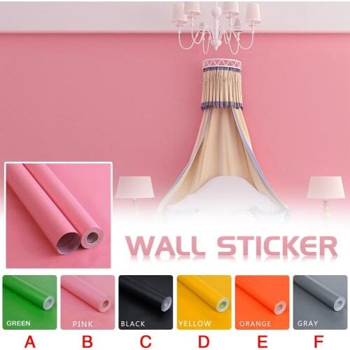45*100cm Solid Color Vinyl Wallpaper Self Adhesive Waterproof Home Decor Film Kitchen Cabinet Desktop Renovation Sticker