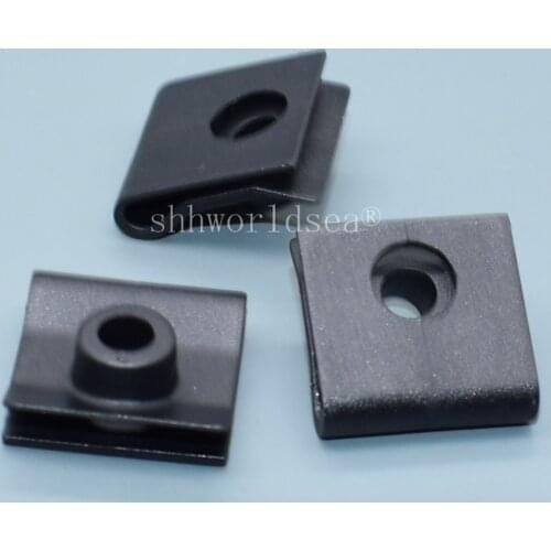 Shhworldsea 100PCS Nylon"U" Nut Fender/Wheel Housing Applications For Nissan 63848-D0100 Plastic Clips Car Car Fasteners Clip