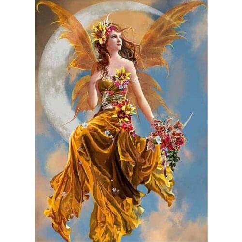40x50cm Fairy 11CT Stamped Cross Stitch Kits Needlework Embroidery Home Art DIY Pre-Printed Fabric Embroide Needlework Craft Set