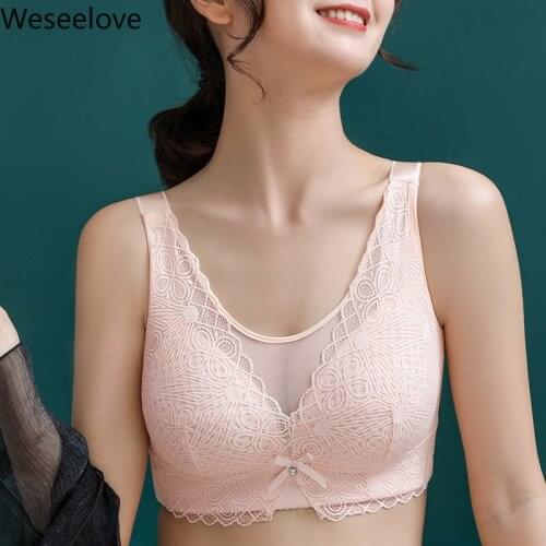 Weseelove Sexy Women Lace Bralette Tops Push Up Bra for Big Boobs Plus Size Women Bras for Slim Girls Soutien Gorge Femme X39-3