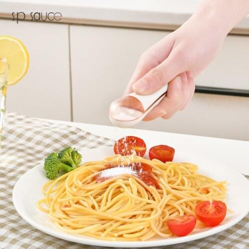 Japan Creative Measuring Spoon Salt Spoon with Hole Milk Powder Baking Quantitative Spoon Kitchen Accessories Detachable Clean