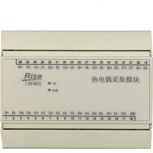 12/16 channel thermocouple acquisition input reading monitoring module temperature acquisition MODBUS-RTU protocol PK9019