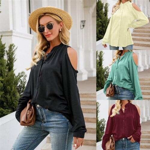 Fashion Women Solid Color Shirts for Streetwear Hollow Out Design Single-Breasted Decor O-Neck Long Sleeve Casual Cardigan Top