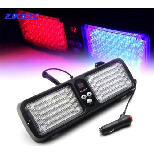 86 LED Car Truck Strobe Panel Light Sun Visor Emergency Beacon 12 Flash Modes Hazard Police Warning Lightbar Parking Bulb 12V
