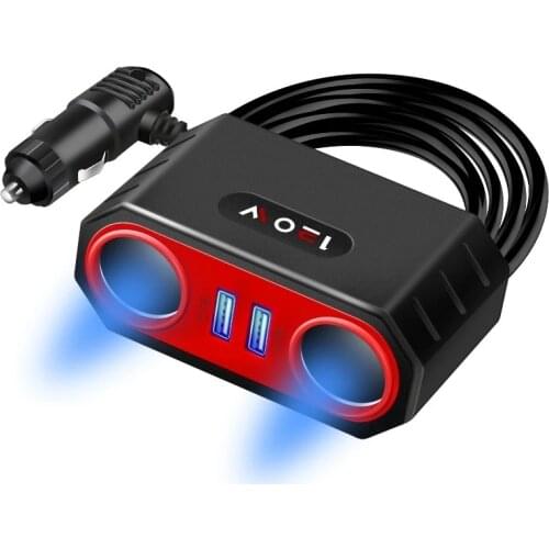 Car Phone Charger Cigarette Lighter Power Adapter 3.1A Dual USB Auto Vehicle Power Splitter Car 12V 120W Socket Splitter