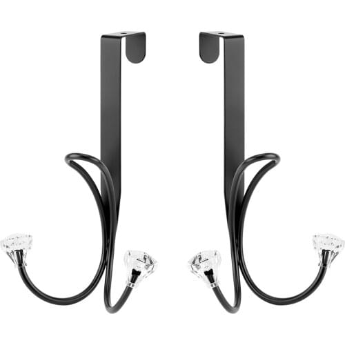 Over The Door Double Hanger Hooks Declutter Twin Hook for Coats