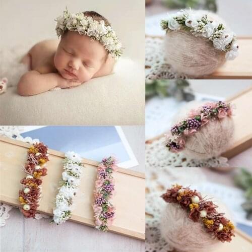 Baby Girl Headband Newborn Photography Props Flower Headbands Hair Accessories Studio Photo Infant Headwear Headress