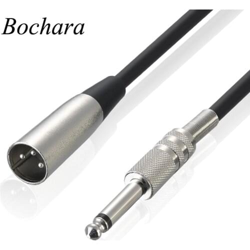 Bochara 1/4''Jack 6.35mm Male to XLR Male Microphone Mic Core Audio Cable 6FT 10FT 16FT 25FT 33FT